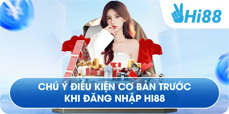 Chú ý điều kiện cơ bản trước khi đăng nhập Hi88